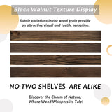 XWNE Rustic Floating Shelves 60 inch Long 8 "deep Set of 2, Heavy Duty Wood Wall Mounted Shelves for Bathroom Living Room Kitchen,Book Shelves with Thickened Hidden Bracket- Walnut XWNE