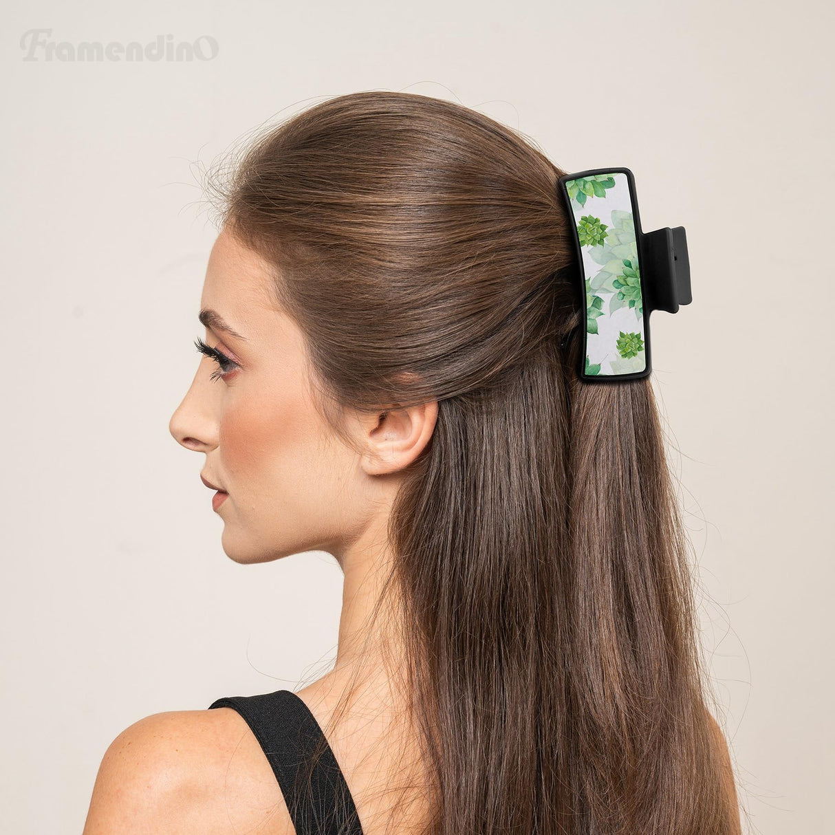 Framendino, 6 Pack Sublimation Hair Claw Clip Blanks Non Slip Hair Clips for DIY Hair Clips Rectangle 6 Colors Framendino