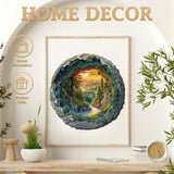 KAAYEE Wooden Puzzles for Adults, 3D Vision Effect Cave Forest Wooden Jigsaw Puzzle Unique Shape Wood Puzzle Adult, 3D Effect Flat Puzzle Birthday Family Game (S-8.5 * 8.4in-100pcs) KAAYEE