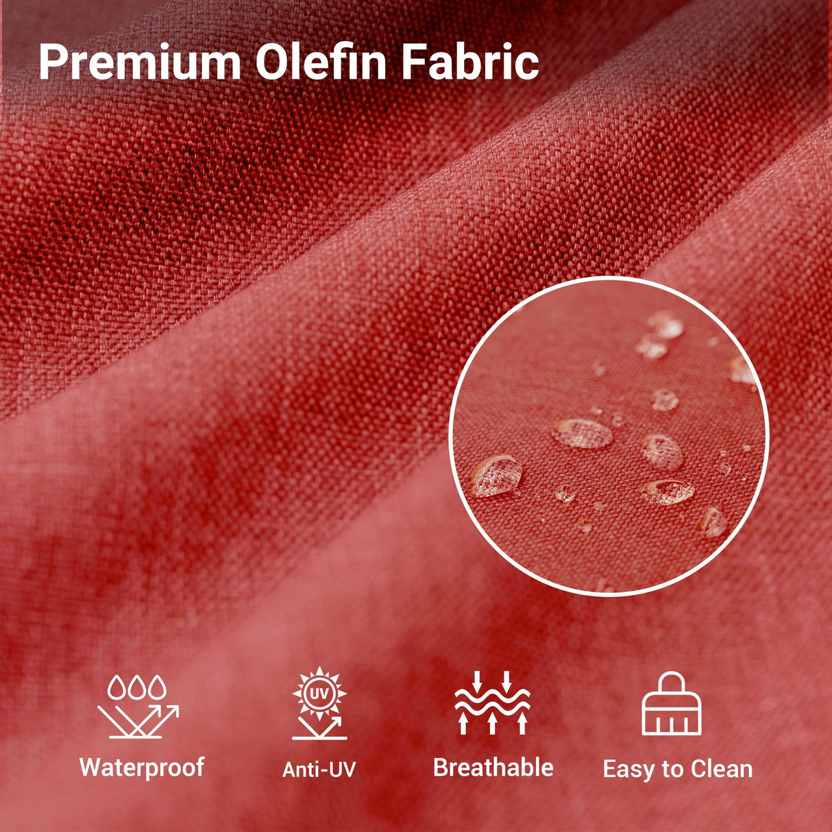 VONZOY Patio Furniture Set, 5 Pieces Outdoor Sectional Couch with Chairs, Ottomans and Thick Cushions, All Weather Wicker Rattan Patio Conversation Set, Wine Red VONZOY