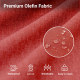 VONZOY Patio Furniture Set, 5 Pieces Outdoor Sectional Couch with Chairs, Ottomans and Thick Cushions, All Weather Wicker Rattan Patio Conversation Set, Wine Red VONZOY