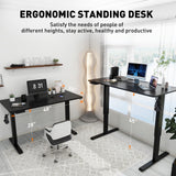 Win Up Time Electric Standing Desk Whole Piece Desktop Height Adjustable Desk- Standing Computer Desk, Sit to Stand Desk, Electric Stand Up Desk on Wheels Win Up Time