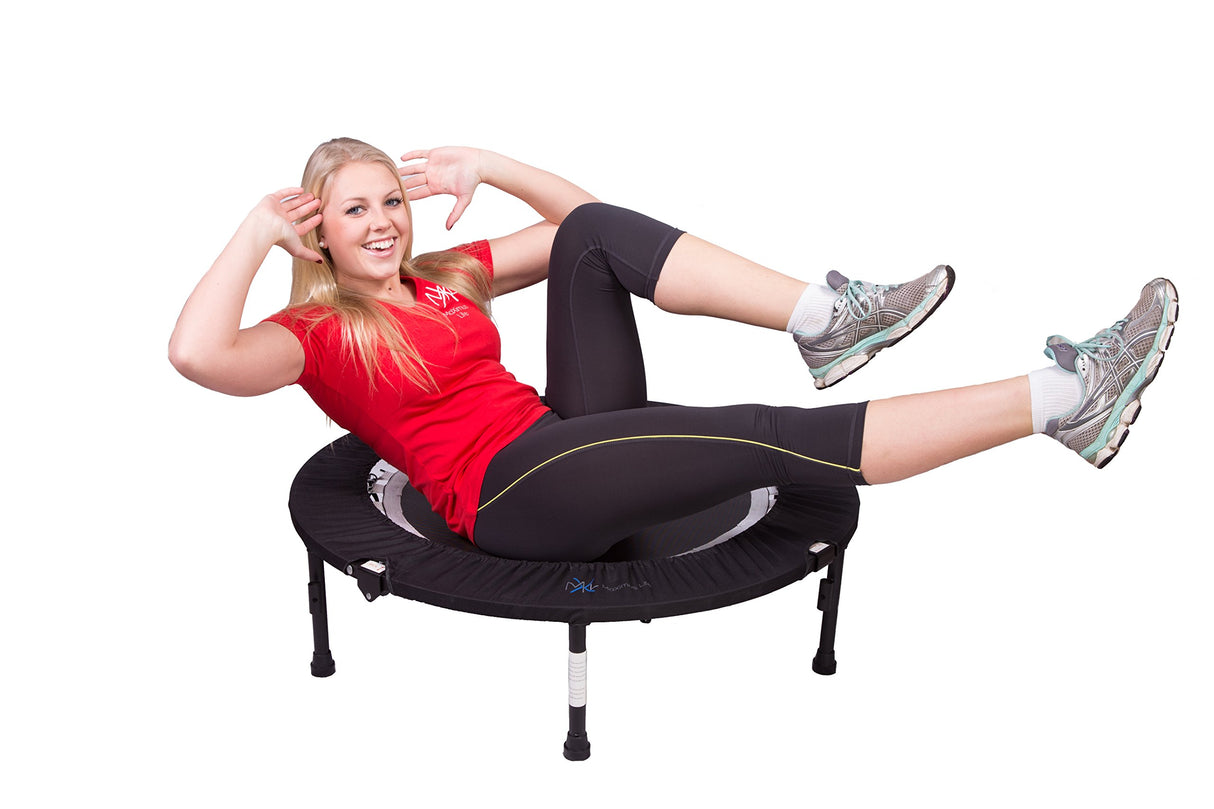 Maximus Life Bounce & Burn Foldable Indoor Mini Trampoline Rebounder USA for Adults | Fun Way to Lose Weight and get FIT! Plus Rebounding Exercise DVD | Optional Handle Bar | Already Assembled MXL MaXimus Life