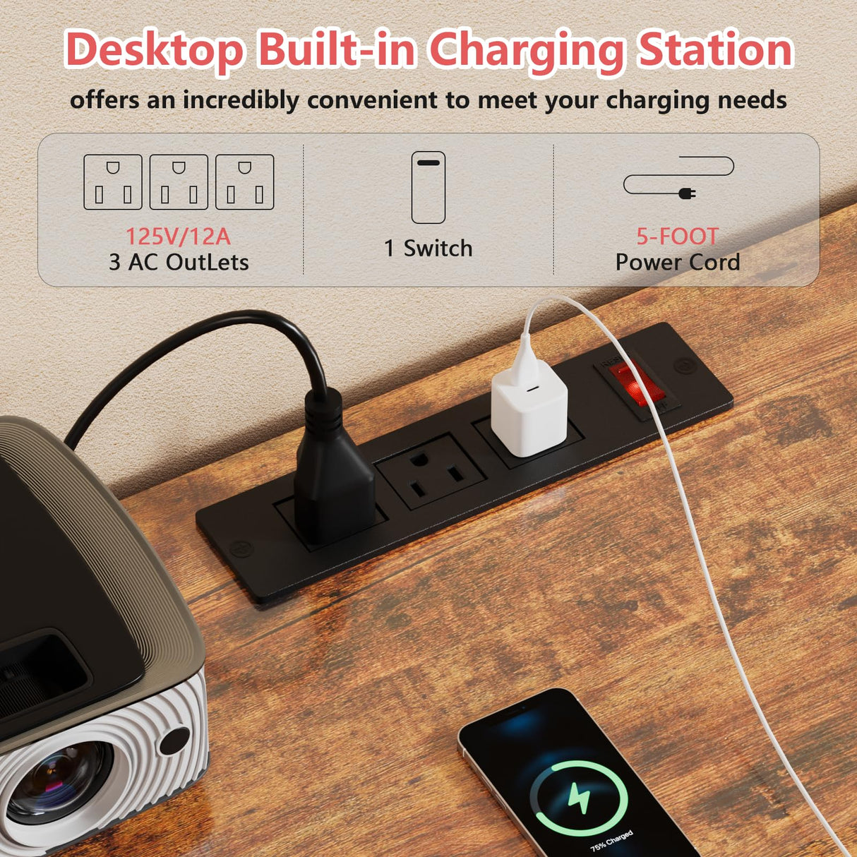 Furnulem 55'' TV Stand Dresser with 8 Drawers, Wood Desk Top - for Bedroom, Closet, Living Room Storage Furnulem