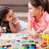 Pllieay 5mm Fuse Bead Kit with Upgraded Iron, 48 Colors Melty Beads for Craft, Iron Beads Set Including 2 Pegboards, Ironing Paper and Chain Accessories for Arts Crafts Easter Christmas Birthday Pllieay