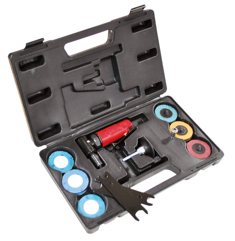 Chicago Pneumatic CP875 Kit - Air Die Grinder Tool, Welder, Woodworking, Automotive Car Detailing, Stainless Steel Polisher, Heavy Duty, Right Angle Grinder, 1/4 Inch (6 mm), 0.3 HP/ 220W - 22500 RPM Chicago Pneumatic