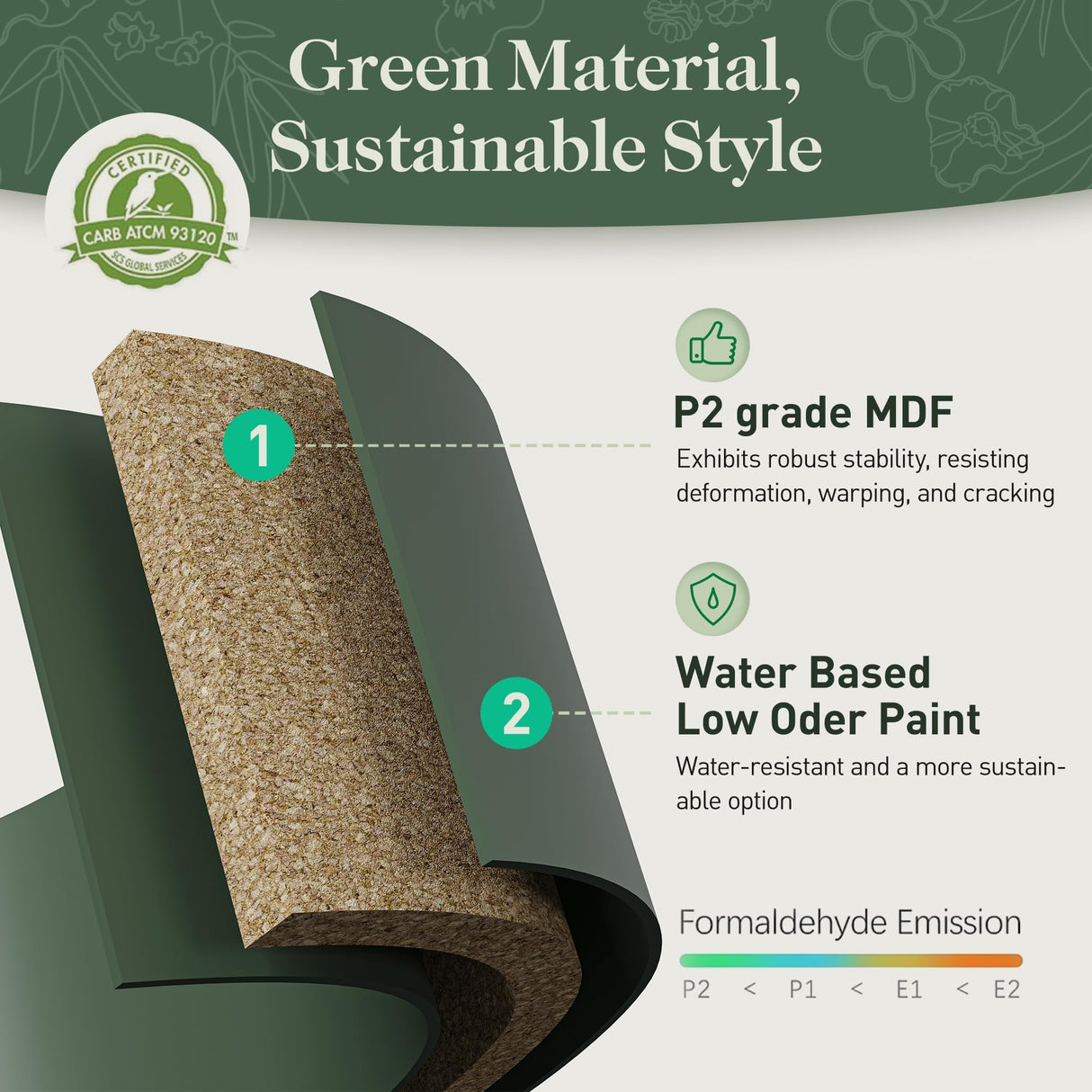 FansaFurn Console Cabinet, 58'' Mid Century Modern Pantry Cabinet, Wood Buffet Cabinet, Media Cabinet with 4 Doors, Accent Cabinet for Entryway, Living Room, Bedroom, Dining Room (Green) FansaFurn