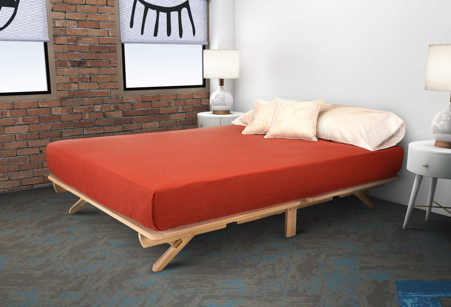 KD Frames Fold Platform Bed - Queen - WoodArtSupply