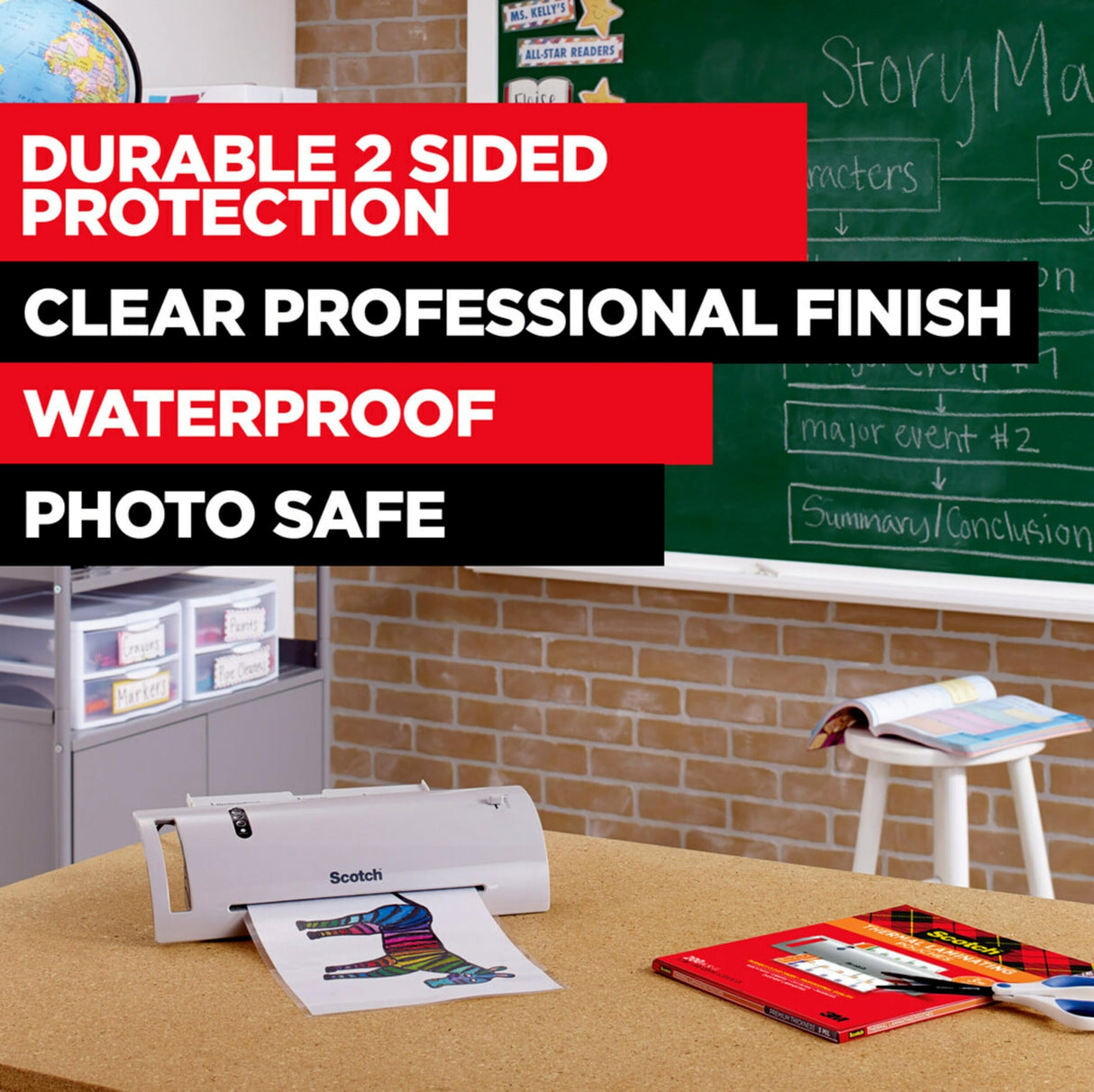 Scotch Thermal Laminating Pouches, 100 Count, Clear, 5 mil., Laminate Business Cards, Banners and Essays, Ideal Office or School Supplies, Fits Letter Sized Paper (8.9 in. × 11.4 in.) Scotch