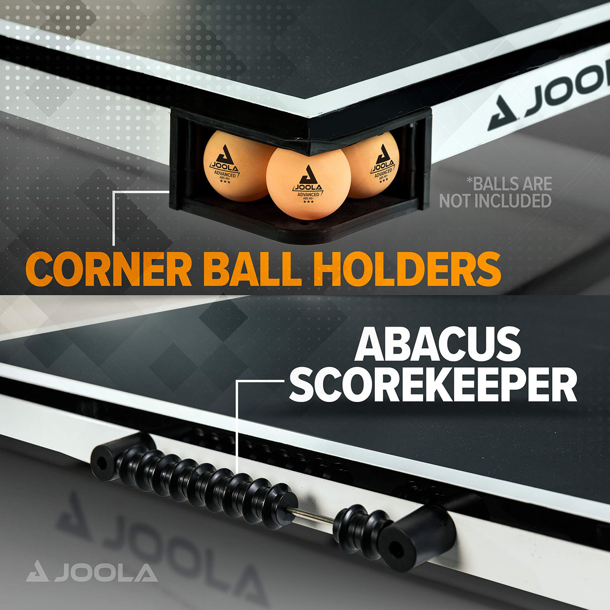 JOOLA Rally TL Professional MDF Indoor Ping Pong Table w/ Quick Clamp Table Tennis Net & Post Set - 10 Minute Easy Assembly - Corner Ball Holders - Tournament Quality - Includes Playback Mode JOOLA