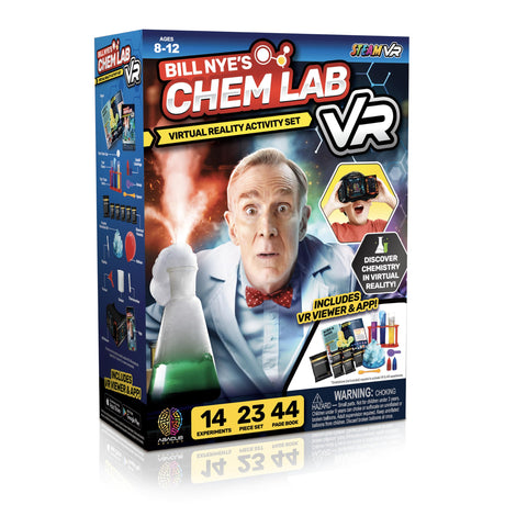 Abacus Brands Bill Nye's Science Squad |Chem Lab VR - Virtual Reality Kids Science Kit, Book and Interactive Learning Activity Set | for Ages 8 and Up Abacus Brands