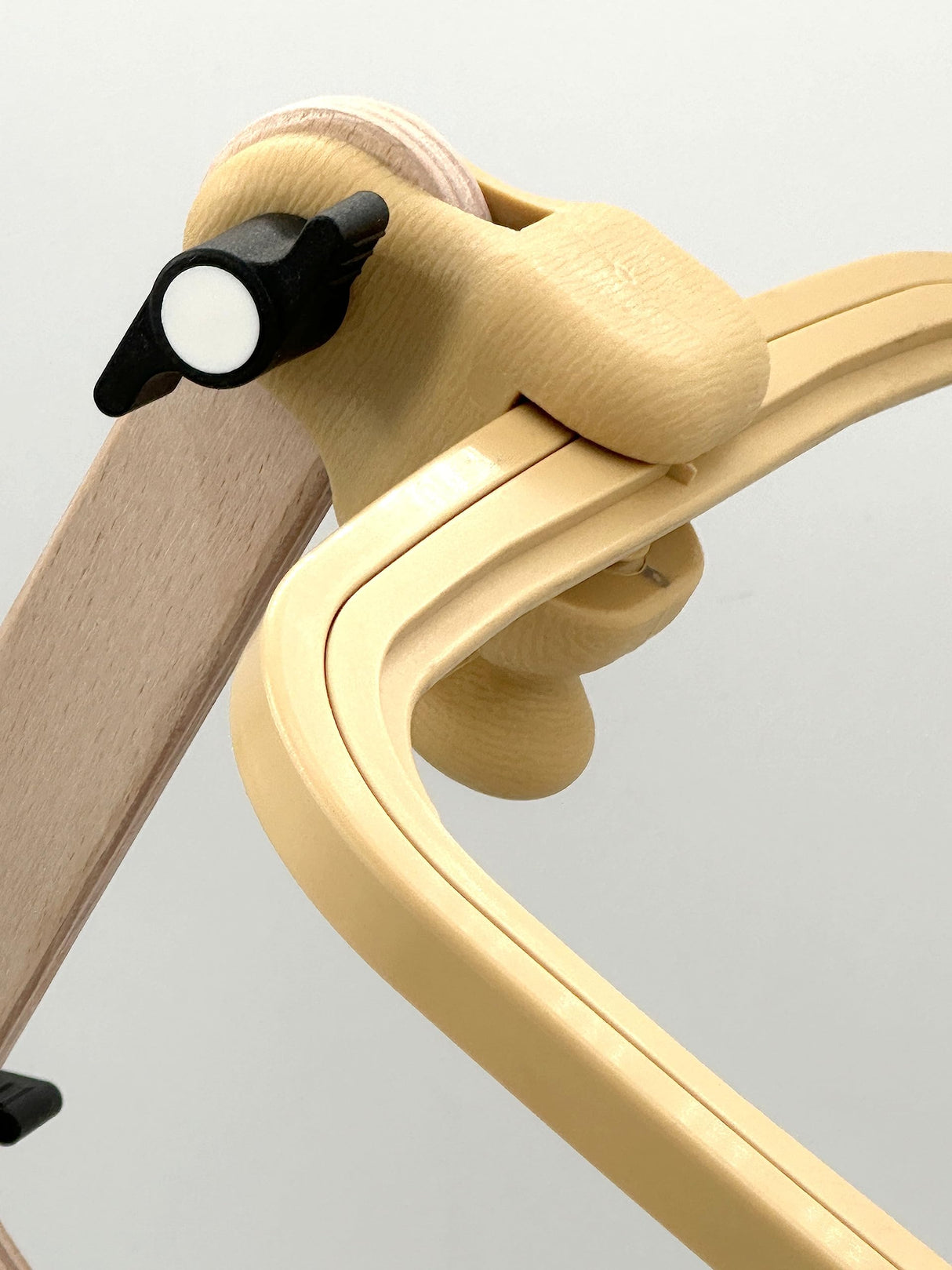 Nurge Adjustable Embroidery Table Stand and Embroidery Hoop Small-Medium , Cross Stitch Hoop Stand, Embroidery Hoop Holder. Hand Polished Natural Wood (Stand + No:2-3) Nurge