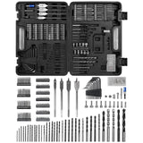 Drill Bit Set Screwdriver Bit Set, 201 Pcs Impact Driver Bits Kit with Carry Case, Combo Kit for Wood Metal Cement Drilling and Screwdriving, Tools for Gift and Home Maintenance Zeite
