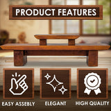 Vesoda Meditation Altar Table – 21 x 7.5 x 6 Inch Handmade Tiered Puja Table - Small Alter Table for Relaxation, Prayer - Buddha Shrine Altar Meditation Table Made of Solid and Rich Mango Wood Vesoda