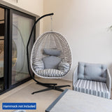 Yaheetech Hammock Chair Stand, C-Stand for Hanging Hammock Chair w/Buckle & S-Shaped Hook - Free Rotation C-Stand Hammock Stand for Hanging Chairs, Swings, Max.Weight Capacity 300Lb Yaheetech