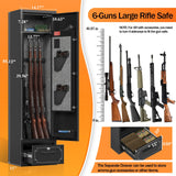 SAPITAL 6 Gun Safe,Gun Safes for Home Rifle and Pistols,Gun Cabinet,Rifle Safe,Gun Cabinet for Rifles and Shotguns,Gun Safes & Cabinets with Drawer and Removable Shelf (6 Gun Safe - Digital) SAPITAL