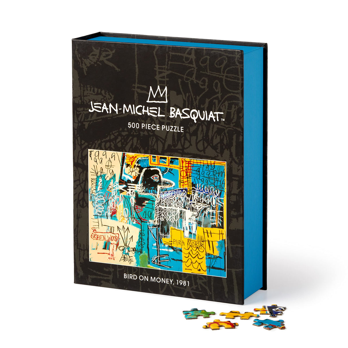 Galison Basquiat Bird On Money – 500 Piece Book Puzzle with Iconic Bird On Money Charlie Parker Tribute Artwork Packaged in Magnetic Keepsake Book Sized Box Galison