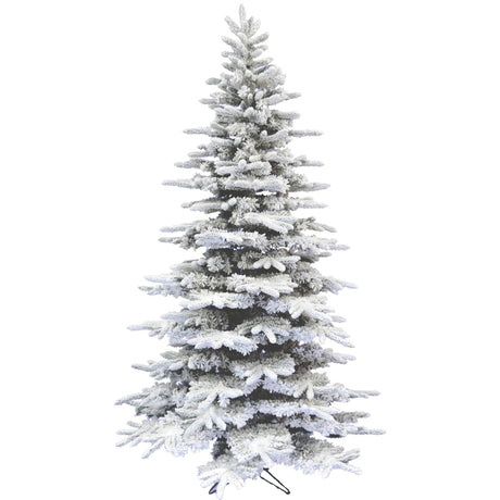 Fraser Hill Farm Pine Valley Flocked Christmas Tree, 12 Feet Tall | Huge Xmas Tree with DIY Potential with No Attached Lights | Great Holiday Decoration for The Home | FFPV012-0SN Fraser Hill Farm