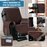 H.VERSAILTEX 100% Waterproof Power Lift Recliner Chair Cover Non Slip Electric Power Lift Recliner Covers for Recliner Chair with Pocket Large Recliner Chair Covers, Brown H.VERSAILTEX