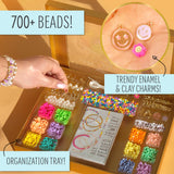 STMT DIY Beaded Jewelry Kit - Makes 15 Premium Pieces, Includes Bracelet Making Supplies, Letter Beads, Enameled Charms, Great Teen Girl Gifts STMT