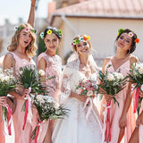 Zeyune 20 Sets Flower Crowns Making Kit, Make Your Own Flower Crown Wreath Garland Headbands Craft Kit Handmade DIY Fairy Floral Hair Accessories Gift for Girls/Teens/Women(Poppy) Zeyune