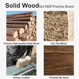 VERTORGAN Coat Hooks Wall Mounted, Wooden Hat Rack with 4 Hooks for Entryway, Bathroom,Bedroom(Brown) VERTORGAN