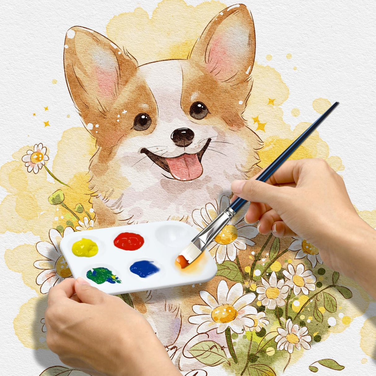 100PCS Paint Tray Palettes Plastic Paint Pallets for Kids or Students Watercolor Palette Painting Tray for Painting Party, DIY Craft and Art Painting LYHLYA