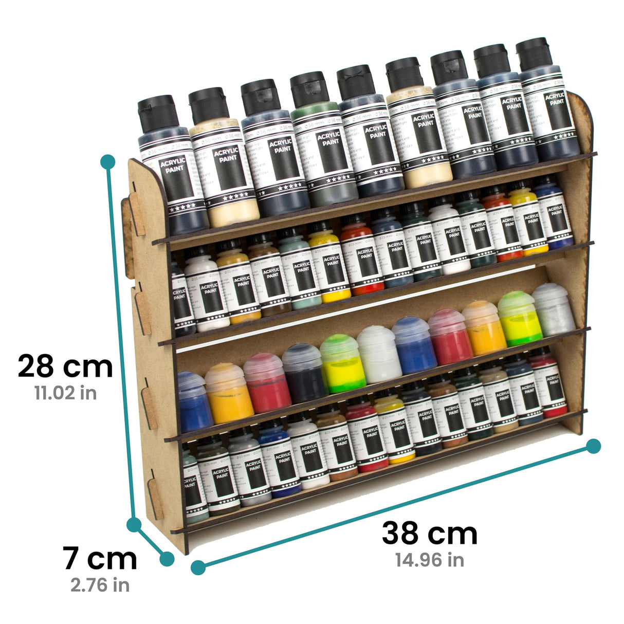 PROSCALE Paint Rack for Model Paints. Hobby Craft Citadel Vallejo Tamiya Army Wall Paint Rack Stand Paint Holder Organiser Miniature Warhammer Paint Storage Model Painting Station (Universal) PROSCALE