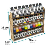 PROSCALE Paint Rack for Model Paints. Hobby Craft Citadel Vallejo Tamiya Army Wall Paint Rack Stand Paint Holder Organiser Miniature Warhammer Paint Storage Model Painting Station (Universal) PROSCALE