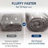 BDEUS Dual Layer 5 Inch Memory Foam Mattress Topper King Size, 2 Inch Gel Memory Foam Plus 3 Inch 1450 GSM Down Alternative Quilted Pillow Top Mattress Pad Cover,Dark Gray BDEUS