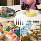 LIERFIS 11 Pcs Palette Knife Set, 5 Pcs Stainless Steel Palette Knives and 6 Pcs Plastic Scrapers, Painting Accessories for Oil Acrylic Canvas Painting Color Mixing Thick Paint Applications (Purple) LIERFIS