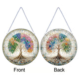 STGLCR DIY 5D Tree of Life Diamond Painting Kits Hanging Sign Wall Art Sign Tree Diamond Art Suncatcher Window Hanging Ornament Window Pendants Home Garden Wall Door 7.8inch STGLCR