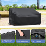 Outdoor Furniture Covers Waterproof, Gorpche 3-seater Outdoor Sofa Cover, Heavy Duty Lawn Patio Furniture Covers with Upgrade Fastener Windproof Buckle Straps, Outdoor Couch Cover - 60"W x 34"D x 30"H Gorpche