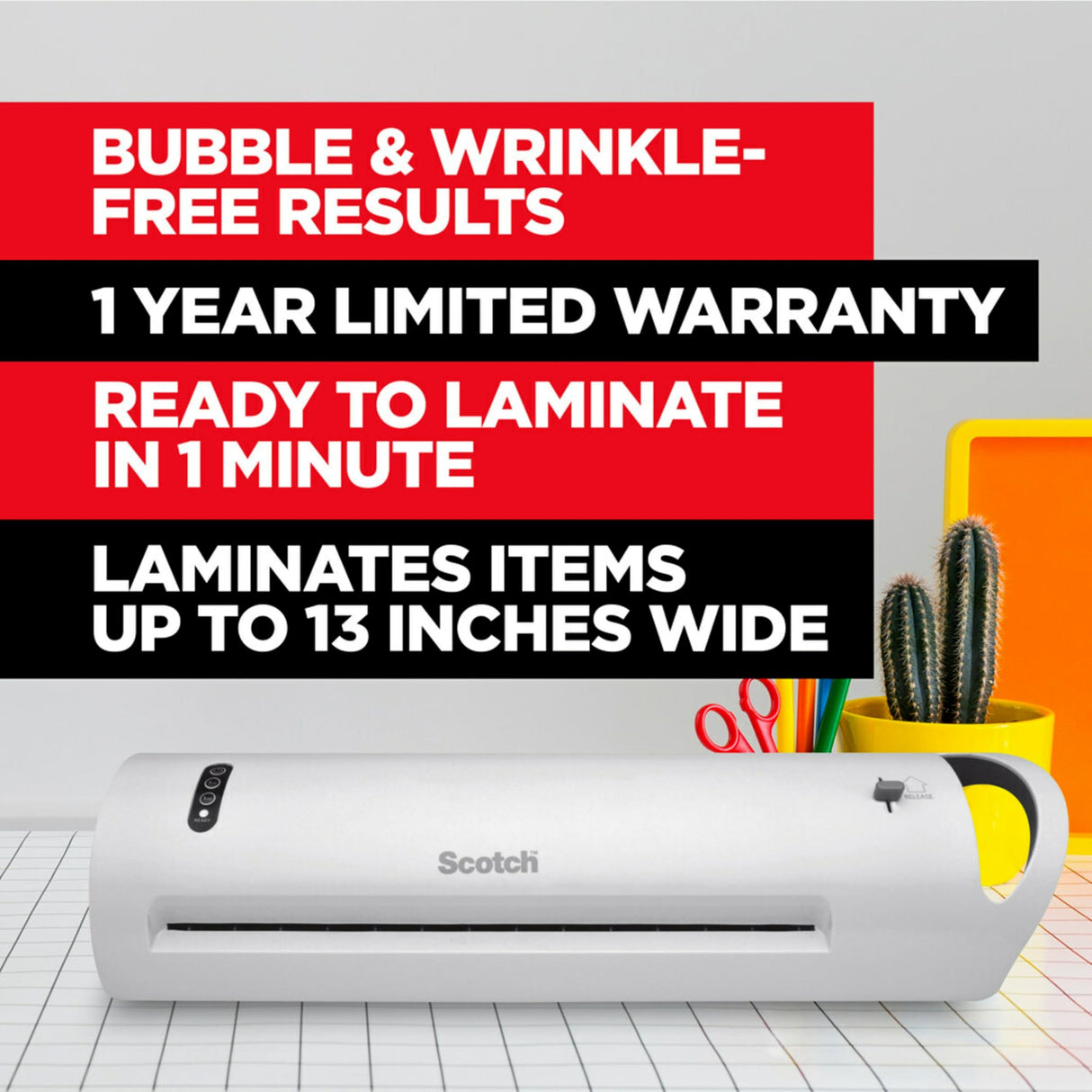Scotch Thermal Laminator, Extra Wide 13 Inch Input, Ideal for Teachers, Small Offices, or Home (TL1302X) Scotch