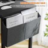 Sweetcrispy Computer Office Desk 55 Inch Student Kids Study Writing Work with Headphone Hooks & Storage Bag Modern Simple PC Home Bedroom Table - Black Sweetcrispy
