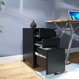 YITAHOME 3-Drawer Slim File Cabinet with Lock, Mobile Metal Office Storage Filing Cabinet, Legal/Letter Size, Pre-Assembled File Cabinet Except Wheels Under Desk - Black YITAHOME