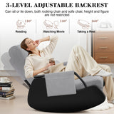 FelixKing Rocking Chair Nursery, Low-Seat Glider Chair, Upholstered Rocking Chair with Side Pocket and Foot Rest, Comfortable Modern Accent Armchair Recliner for Mom Nursery Living Room Bedroom Grey FelixKing