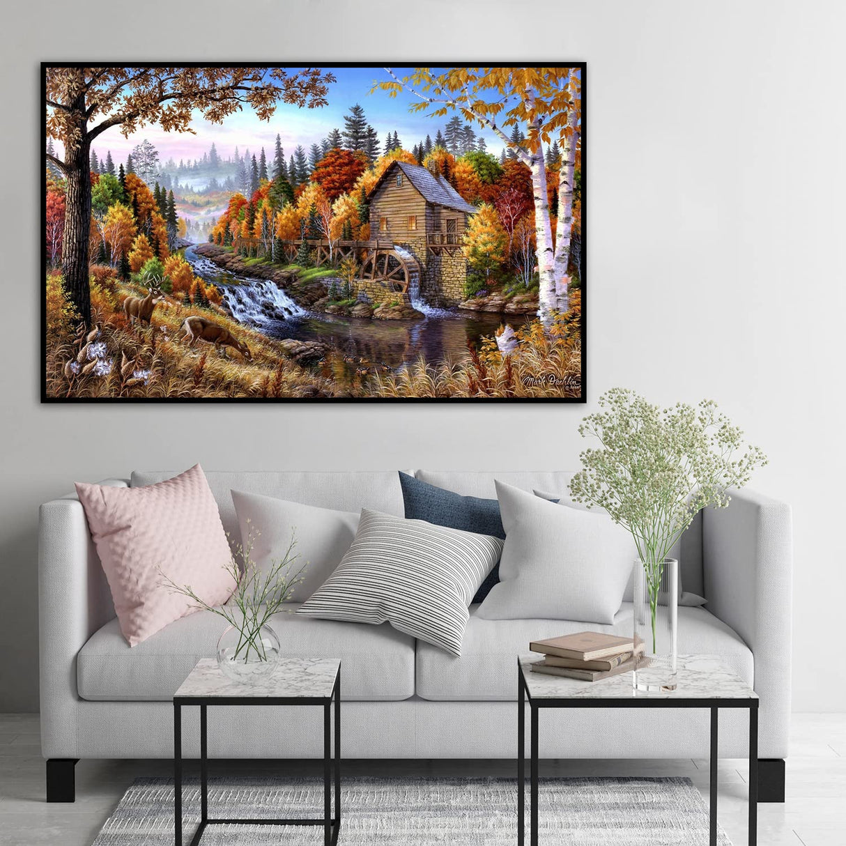 BOHADIY Diamond Painting Kits for Adults Rural Landscape Abstract 5D Diamond Art Kits for Adults, Large Size DIY Full Drill Paintings with Diamonds Gem Art Crafts for Home Wall Decor 16x27.5 Inch BOHADIY