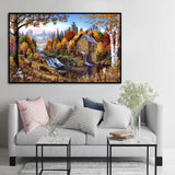 BOHADIY Diamond Painting Kits for Adults Rural Landscape Abstract 5D Diamond Art Kits for Adults, Large Size DIY Full Drill Paintings with Diamonds Gem Art Crafts for Home Wall Decor 16x27.5 Inch BOHADIY