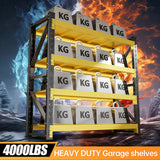 IYANEN 4000LBS Storage Shelves Heavy Duty, 48" W Metal Garage Shelving Units, 4 Tier Adjustable Shelf, Garage Storage Shelves Rack, Industrial Shelving for Warehouse, Basement,48" W x 20" D x 79" H IYANEN