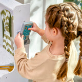 KidKraft Ultimate Corner Wooden Play Kitchen with Lights & Sounds, Play Phone and Curtains, White KidKraft