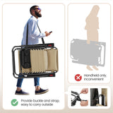 Yaheetech 3PCS Zero Gravity Recliner Portable Outdoor Reclining Chair Set w/Side Table Folding Chaise Lounge Chairs for Patio Beach Deck Garden Pool Beige Yaheetech