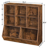 HOOBRO Rustic Brown Kids Bookshelf and Toy Storage Cabinet with 8 Cubicles HOOBRO
