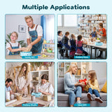 Alldeer Mini Pottery Wheel Machine - 6" Upgraded Clay Wheel for Beginners & Kids, 75W Motor, Adjustable Speed, Low Noise Ceramic Making Kit with 18PCS Sculpting Tools, Ideal for Home DIY Alldeer