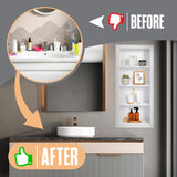 Houseables Recessed Medicine Cabinet, Recessed Wall Niche, Medicine Cabinet Insert, Bathroom Niche, In Wall Shelf, Insert for Drywall, Between Studs Shelf Replacement, Without No Mirror, 14x36 (17x38) Houseables