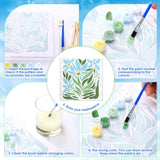 RoundFunny 8 Set Paint by Numbers Kit for Adults with 8x8 Inch Mini Simple Painting Canvas Wooden Frame Easel Acrylic Paints Brushes Funny Numbers Drawing Kit for Gift Home Wall Decor(Simple Blossom) RoundFunny