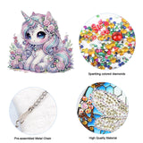 JISHSHAY Diamond Art Hanging Diamond Painting Sun Catchers Gem Art Table Wind Chimes Gem Painting Hanging Pendant Mosaic Kits for Adults Suncatchers Window Hangers with Special Drills Unicorn JISHSHAY