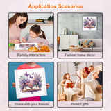 Acudotr Diamond Painting Kits for Adults Book, 5D Special Shape Diamond Art Kits for Beginners, Crystal Rhinestones Diamond Painting for Home Wall Decoration, Flower, 12×12 Inch Acudotr