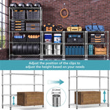 M MZG 1750 LBS Storage Shelves 5-Tier Utility Shelving Unit Steel Organizer Wire Rack for Home,Kitchen,Office,Garage, Capacity 17.7" D x 47.2" W x 72.3" H M MZG