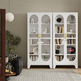 baoliwo Display Cabinet with Glass Door, 71" Tall Storage Cabinet with Adjustable Shelves, Metal Curio Cabinet Multi-Purpose Display Case for Collectibles Bedroom Living Room Office baoliwo